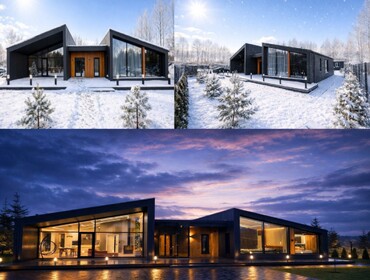 Комплекс из трех коттеджей на 36 человек